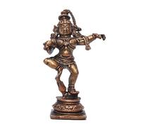 Exotic India Statua in rame di Bala Krishna Natya in posa Murti del Signore Krishna, 7,6 cm, per tempio e decorazione della casa