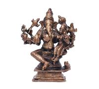 Exotic India Statua in rame di Vallabha Ganapati, 10,2 cm, divinità indù, statuetta decorativa e regalo Pooja