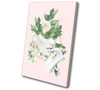 Exotic Leaf Fashion Gold Abstract SINGLE TELA parete arte foto stampa