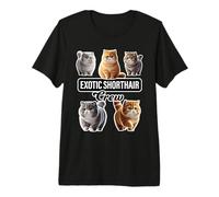 Exotic Shorthair Cat Crew Maglietta Premium