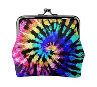 Exotic Tribe - Portafoglio leggero minimalista con stampa tie dye, per pendolari scolastici e lavorativi, concerti, kit da viaggio