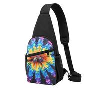 Exotic Tribe Tie Dye stile stampato borsa a tracolla per uomini e donne, borsa a tracolla per attività all'aperto, trekking petto pack sport zaini