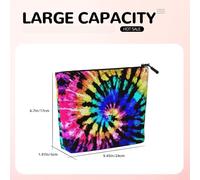 Exotic Tribe Tie Dye Style Fake Hemp Makeup Bag Grande Capacità, Borsa da Viaggio Borsa Impermeabile per le Donne