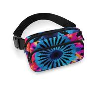 Exotic Tribe Tie Dye Style Marsupio per donne e uomini, regolabile, marsupio per viaggi, sport, escursionismo, Stile:, 20x13cm