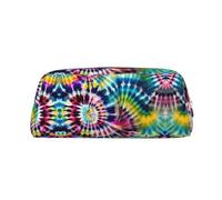 Exotic Tribe Tie Dye Style Print Pencil Case Large Pencil Pouch Stationery Pen Bag Office College School Makeup Bag, Argento, One Size, Beauty case