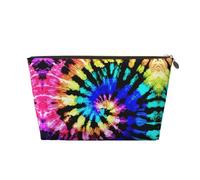Exotic Tribe - Trousse per trucchi con stampa tie-dye, borsa da viaggio, organizer per trucchi, impermeabile, per donne e ragazze, Oro, Taglia unica, Beauty Case