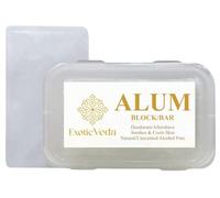 EXOTIC VEDA Blocco di allume puro per la rasatura, barretta dopobarba 100% naturale, aiuta a lenire le irritazioni della pelle, piccoli tagli, graffi, ricca astringente, inodore, senza alcool (100 g)