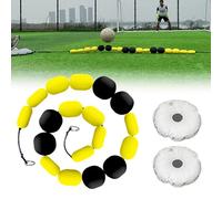 ExoticaBlend Attrezzatura per l'allenamento del Portiere, Attrezzatura per la deviazione del Portiere, Deflettore a Linea Singola con sacche d'Acqua, Attrezzatura per l'allenamento Calcio Ausili,2.5m