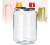 ExoticaBlend Confezione da 200 Bicchieri in Plastica Monouso con Coperchio in Alluminio - Bottiglie di Succo in Pet con Tappo a Tenuta Stagna, Compatibili con Macchine Sigillatrici 355ml