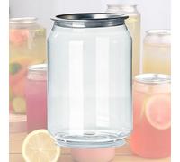 ExoticaBlend Confezione da 200 Bicchieri Monouso in Plastica a Tenuta Stagna con Coperchi in Alluminio, Bottiglie per Bevande in Pet per Boba, Frullati, Compatibili con Sigillatrice per Lattine 250ml