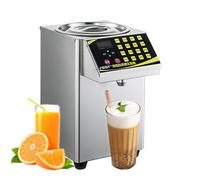 ExoticaBlend Distributore Automatico di Fruttosio, Distributore di Sciroppo Commerciale per Bubble Tea, Macchina per La distribuzione Quantitativa di Fruttosio con Misurino,stainlesssteel
