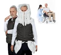 ExoticaBlend Gilet Anticaduta Intelligente per Anziani, Giacca di Sicurezza per Esterni con Monitoraggio dei Dati di Allenamento Tramite App per Persone Epilettiche o Non Vedenti,Blackformale-XL