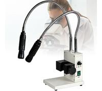 ExoticaBlend Illuminatore per Microscopio con Luci a Collo D'Oca a LED in Fibra Ottica, Lampada per Microscopio Industriale con Luminosità e Apertura Regolabili Double