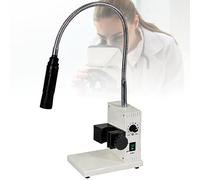 ExoticaBlend Illuminatore per Microscopio con Luci a Collo D'Oca a LED in Fibra Ottica, Lampada per Microscopio Industriale con Luminosità e Apertura Regolabili Single