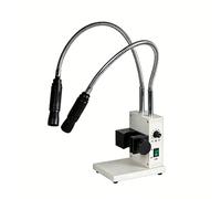 ExoticaBlend Illuminatori per Microscopio con Luci a Collo D'Oca a LED in Fibra Ottica, Lampada per Microscopio Industriale con Luminosità e Apertura Regolabili, Adattatori per Lenti Double