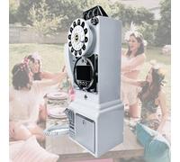 ExoticaBlend Libro degli Ospiti Audio retrò Classico con Registrazione di Messaggi Audio Personalizzati, Telefono Fisso Bianco per Feste, Matrimoni, Compleanni, Noleggi, confessioni,White
