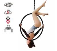 ExoticaBlend Set di Cerchi Aerei, Attrezzatura Aerea Professionale per Lyra Hoop, Kit Cerchio Aereo Lyra, Attrezzatura per Anelli Aerei a Punto Singolo, per Studio Danza, Pratica Casa,85cm-2.5cm