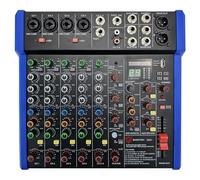 EXOTON Exoton - Console mixer audio professionale, 6 canali con USB, Bluetooth, ingresso MP3, alimentazione Phantom 48 V, ideale per studio, spettacolo dal vivo e DJ
