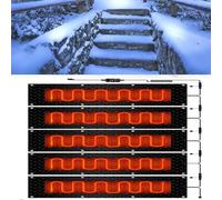 EXOTUF Tappetini Anti-Neve for Scale e marciapiedi - Tappetino Anti-Neve e Anti-Ghiaccio Antiscivolo 40x60cm con Cavo di Alimentazione for l'inverno(40x120cmx5Pcs)