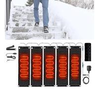 EXOTUF Tappetini Anti-Neve for Uso Esterno - Tappetini in Gomma Antiscivolo con Tappo for Una rimozione sicura ed efficiente della Neve(30x150cmx5Pcs)