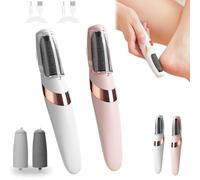 Exovan Electric Foot Callus Remover, Electric Foot File Callus Removers, Avoria Foot Shaver, Portable Foot Callus Remover Waterproof Professional Foots Scrubber for Dead Skin Women Men (white+pink)