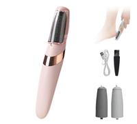 Exovan Electric Foot Callus Remover, Portable Rechargeable Home Pedicure Tool, Electric Foot Filer, Coarse and Fine Sand Head, Zoned Cleaning For Smoother Feet (Pink)