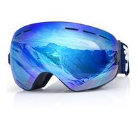 EXP VISION - Occhiali da sci e da snowboard per uomo e donna, 100% protezione per UV400, anti appannamento sulle lenti, con vetro sferico rimovibile