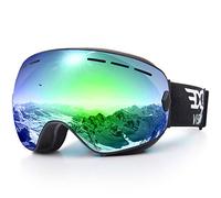 EXP VISION - Occhiali da sci e da snowboard per uomo e donna, 100% protezione per UV400, anti appannamento sulle lenti, con vetro sferico rimovibile