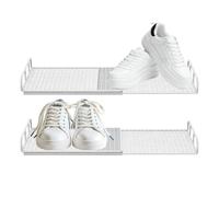 Expandable Closet Shelf No Drill Metal Bracket 2 pezzi Cabinet Shelves | Two Extendable Wardrobe Shelves, Adjustable from 15-24,4 pollici, Made of Rust-Resistant and Durable Wire Mesh