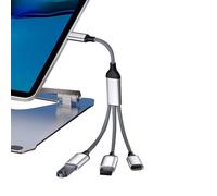 Expander Da 1 A 3-cavo Hub Multi-porto, Splitter Da 1ft Compatto | Cavo Adattatore 1 In 3 Out, Cavo Durevole Per L'estensione Della Sincronizzazione Di Ricarica E Una Soluzione Di Conn