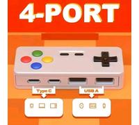 Expansion GamePad Shape HUB with 2 Type C Port GamePad Connector P6N35825