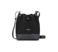 Expatrié Borsa da Donna Lily Sacca Nero - Bucket Bag in Tela di Cotone ed Ecopelle - Borsa a Tracolla per lo Shopping, L'Ufficio, il Tempo libero