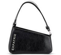 Expatrié Borsa a Tracolla da Donna Nero - Georgia - Borsa a Spalla Asimmetrica in Pelle Vegana per il Giorno e la Notte - Borsa Y2K in Pelle Vintage Piccola - Tracolla Larga