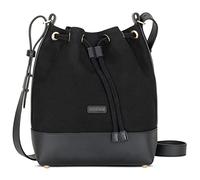 Expatrié Borsa da Donna Lily Sacca Nero - Bucket Bag in Tela di Cotone ed Ecopelle - Borsa a Tracolla per lo Shopping, L'Ufficio, il Tempo libero