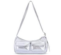 Expatrié Borsa Tracolla Donna Argento Metallizzato - Electra - Borsetta Moda Piccola - Borse per Feste e Tempo Libero - Borsette Elegante con Tracolla per Festival - Borsa a Spalla da Ragazza