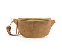 Expatrié Marsupio Donna Marrone - Alice Small Suede - Borsa per Festival, Viaggi e Uso Quotidiano In Pelle Vegana - Piccolo Borsello Elegante alla Moda - Impermeabile