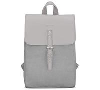 Expatrié Zaino Donna Grigio ANNA Vintage Zainetto Tela di Cotone e Pelle Vegana - Piccolo Zainetti di Qualità per Tempo Libero & Viaggio - Zaini Borsa Casual con Chiusura Magnetica