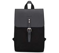 Expatrié Zaino Donna Nero ANNA Vintage Zainetto Tela di Cotone e Pelle Vegana - Piccolo Zainetti di Qualità per Tempo Libero & Viaggio - Zaini Borsa Casual con Chiusura Magnetica