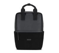 Zaino Donna Nero Expatrié Mila Zaino da Giorno in Cotone Tela di Cotone e Vegan Borsa in Pelle Piccola per il Tempo Libero e Business 12 Litri Zaino da 15 Pollici Scomparto per PC Portatile