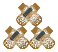 EXPAWLORER Calzini antiscivolo per cani con zampe che smettono di leccare, protezione per zampe di cane su entrambi i lati, ottimo controllo della trazione per pavimenti in legno duro, calzini con