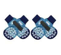 EXPAWLORER Calzini per cani con impugnature, antiscivolo su entrambi i lati, per pavimenti in legno, smettono di leccare le zampe ferite, calzini regolabili con trazione extra per cani di taglia