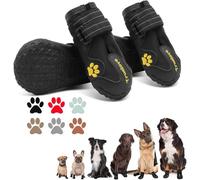 EXPAWLORER Scarpe antiscivolo per cani, impermeabili e antimacchia, con cinghie riflettenti per attività all'aperto, protezioni per zampe ferite, clima caldo o giornate di neve