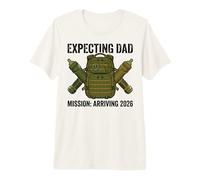 Expecting Dad 2026 Fatherhood Mission Military Maglietta Premium