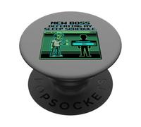 Expecting Dad Gamer New Boss Sleep Schedule PopSockets PopGrip Adesivo