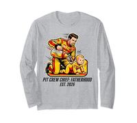 Expecting Dad Pit Crew Chief Fatherhood 2026 Race Maglia a Manica