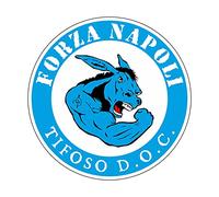 EXPELIA ADESIVO FORZA NAPOLI TIFOSO D.O.C. IN PVC ADATTO PER AUTO MOTO CAMPER PC