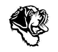 EXPELIA ADESIVO PRESPAZIATO CANE RAZZA SAN BERNARDO COLORE NERO IN PVC ADATTO PER AUTO MOTO PC CAMPER