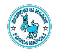 EXPELIA ADESIVO SAGOMATO FORZA NAPOLI SIGNORI SI NASCE ADATTO PER AUTO MOTO CAMPER PC