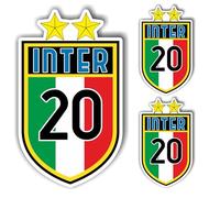 EXPELIA ADESIVO SAGOMATO SCUDETTO COMPATIBILE CON INTER 2024 MILANO 20° SECONDA STELLA mod. 4 - (2 ADESIVI DA 10 cm. OMAGGIO INCLUSI NEL PACCO)