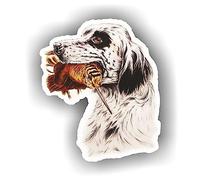 EXPELIA ADESIVO Sagomato Setter con beccaccia IN PVC ADATTO PER AUTO MOTO PC CAMPER